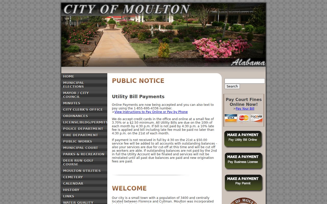 City of Moulton source for Moulton court records